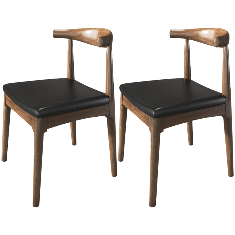 Contemporary Wood Indoor Open Back Dining Side Chair of 19'' Wide Dining Chair