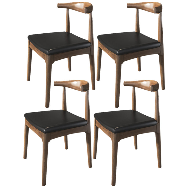 Contemporary Wood Indoor Open Back Dining Side Chair of 19'' Wide Dining Chair