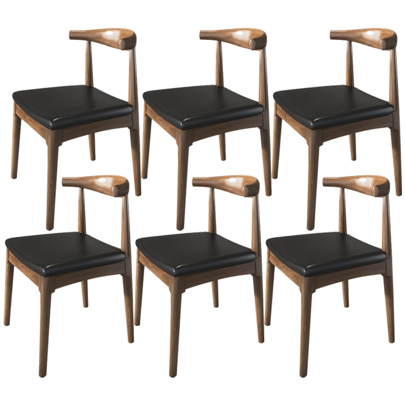 Contemporary Wood Indoor Open Back Dining Side Chair of 19'' Wide Dining Chair