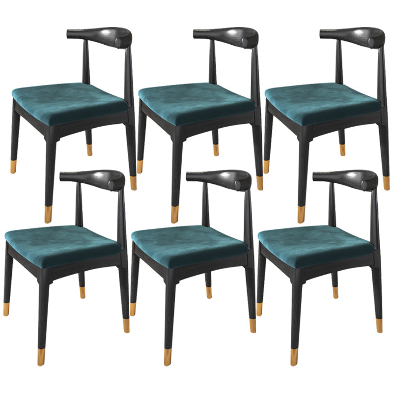 Contemporary Wood Indoor Open Back Dining Side Chair of 19'' Wide Dining Chair