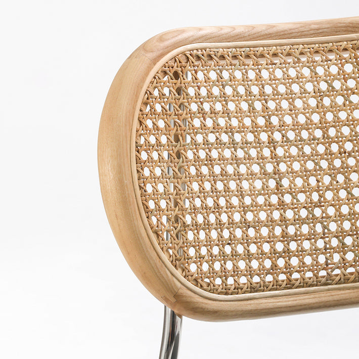 Contemporary Kitchen Metal Dining Side Chair Opening Back Dining Side Chair