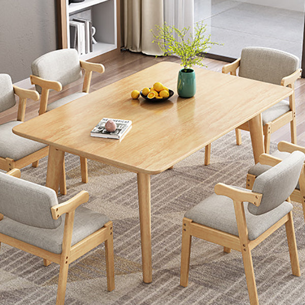 Modern Wooden Dining Table Rectangle Table with 4 Legs for Dinning Room