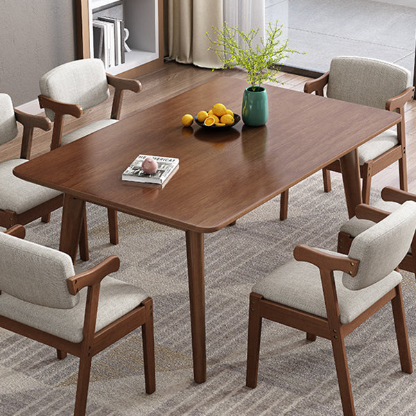Modern Wooden Dining Table Rectangle Table with 4 Legs for Dinning Room