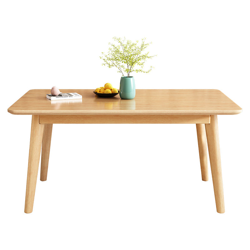 Modern Wooden Dining Table Rectangle Table with 4 Legs for Dinning Room