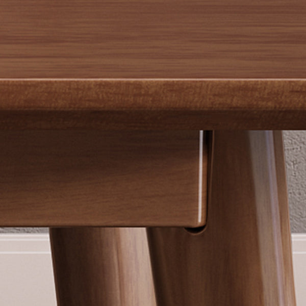 Modern Wooden Dining Table Rectangle Table with 4 Legs for Dinning Room
