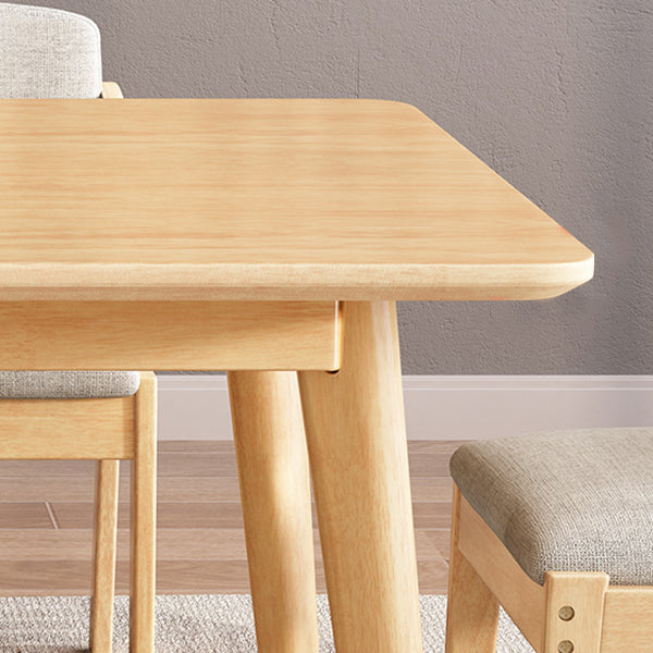 Modern Wooden Dining Table Rectangle Table with 4 Legs for Dinning Room
