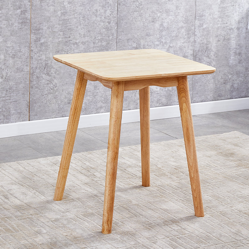 Table à manger rectangulaire et carrée en bois massif de style simplicité avec base à 4 pieds