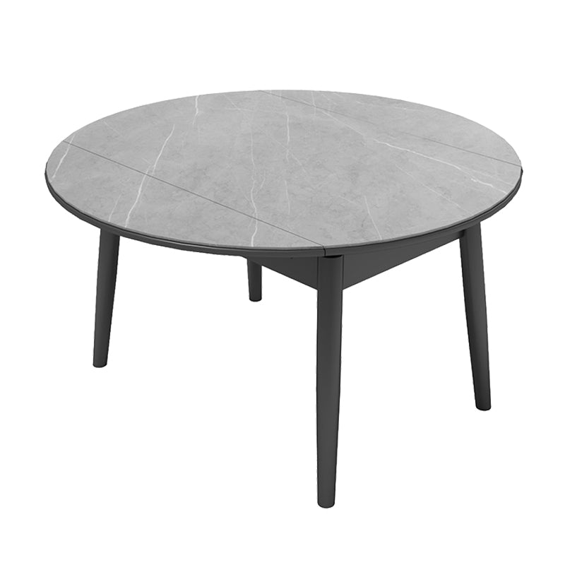 Modern Style Sintered Stone Dining Table Round Table with 4 Legs for Home Use