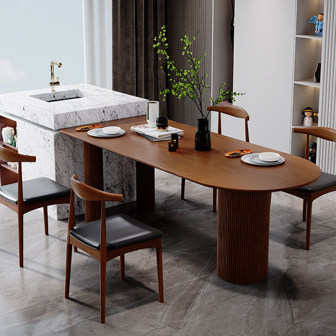 Tavolo da pranzo in legno massiccio in legno massiccio tavolo da pranzo in stile contemporaneo con 3 gambe