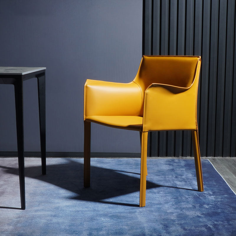 Chaise de salle à manger moderne en simili cuir, finition mate, fauteuils de salle à manger à dossier solide