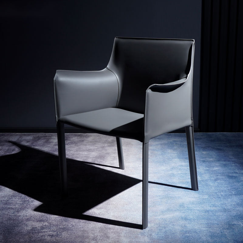Chaise de salle à manger moderne en simili cuir, finition mate, fauteuils de salle à manger à dossier solide