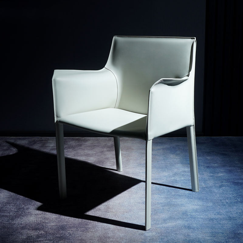 Chaise de salle à manger moderne en simili cuir, finition mate, fauteuils de salle à manger à dossier solide