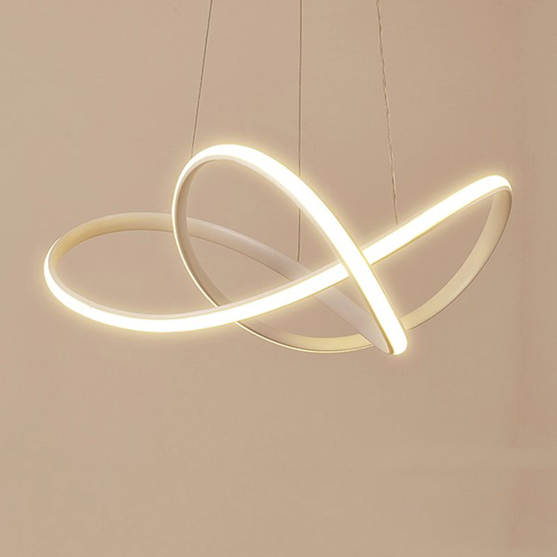 Modern Dining Room Lighting Twisting Suspended Lighting Fixture Acrylic