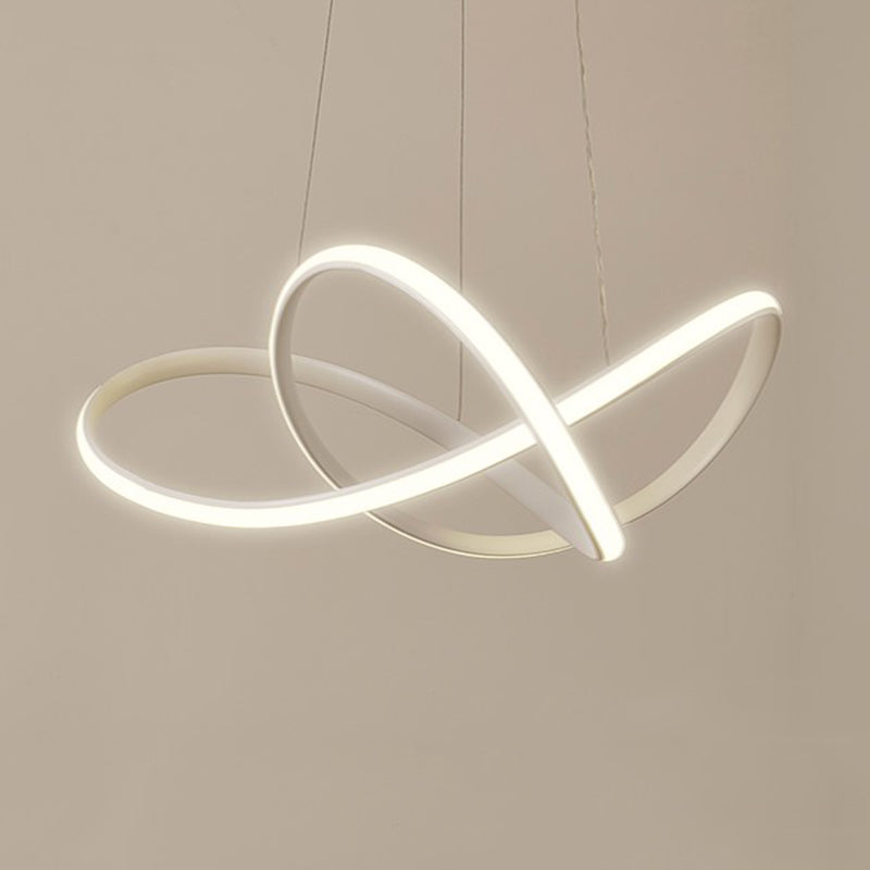 Modern Dining Room Lighting Twisting Suspended Lighting Fixture Acrylic