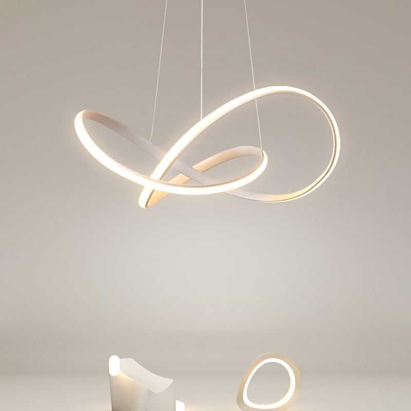 Modern Dining Room Lighting Twisting Suspended Lighting Fixture Acrylic