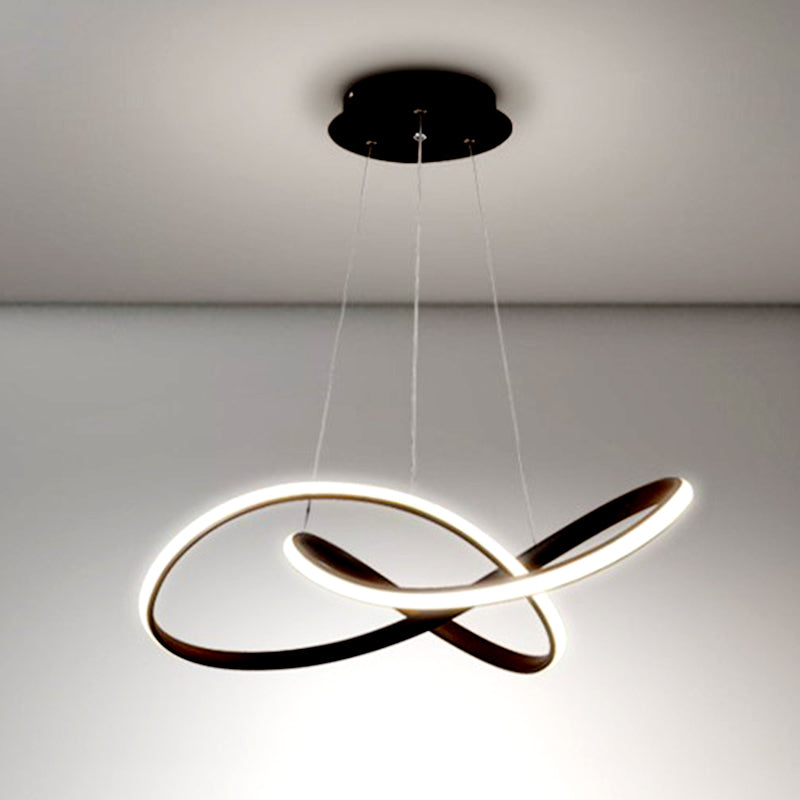 Modern Dining Room Lighting Twisting Suspended Lighting Fixture Acrylic