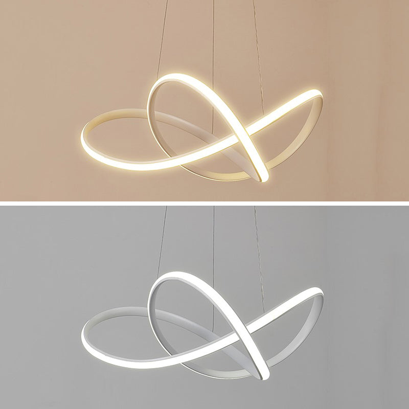 Modern Dining Room Lighting Twisting Suspended Lighting Fixture Acrylic