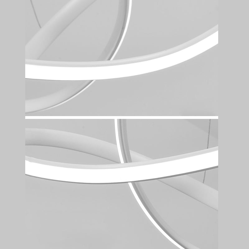 Modern Dining Room Lighting Twisting Suspended Lighting Fixture Acrylic