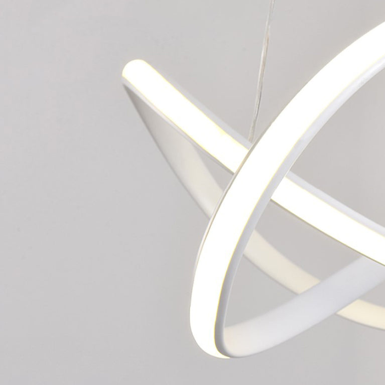 Modern Dining Room Lighting Twisting Suspended Lighting Fixture Acrylic