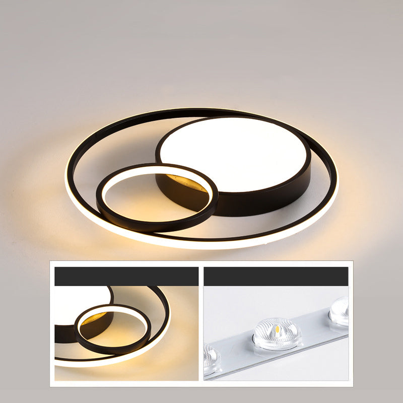Metaal 3 ringen inbouwarmatuur moderne stijl 3 koppen led-inbouwlamp