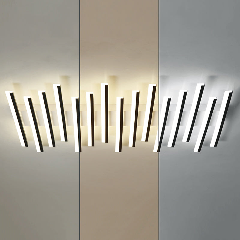 Multi Lights Strips Semi-inbouw plafondverlichtingsarmaturen Moderne stijl metalen semi-inbouwlamp