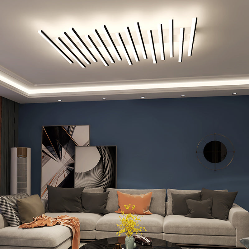 Multi Lights Strips Semi-inbouw plafondverlichtingsarmaturen Moderne stijl metalen semi-inbouwlamp