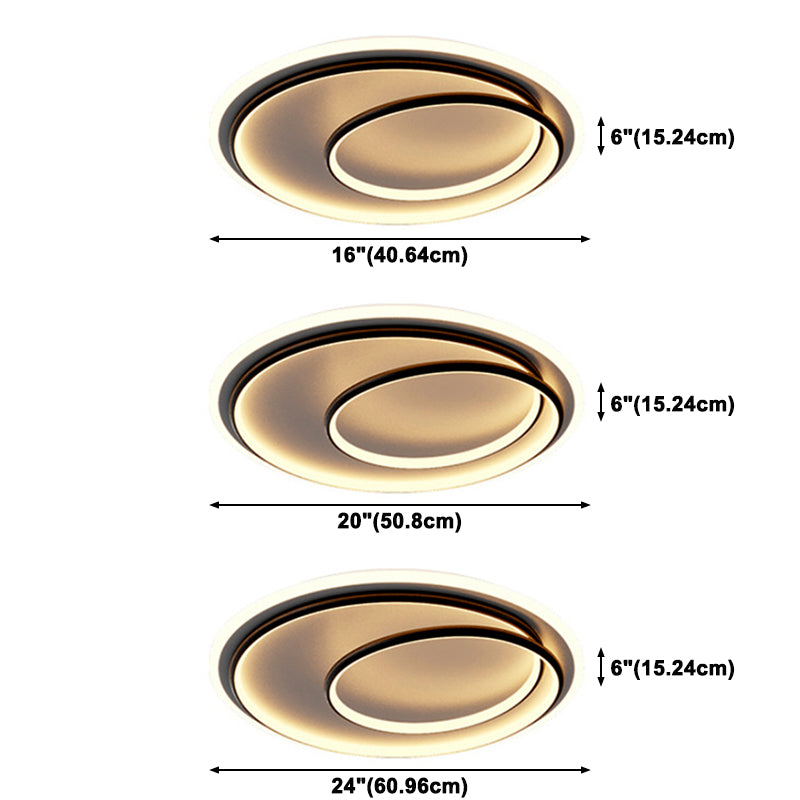 1-Light Ring Led Flush Ceiling Lights Modern Style Metal Led Flush Mount Ceiling Light Fixtures