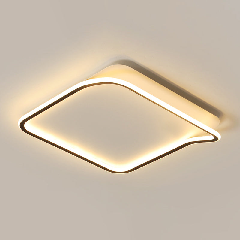 Geometrische Schwarz Bündig Montierte Deckenleuchte Moderne Stil Metall Led Bündig Deckenleuchten