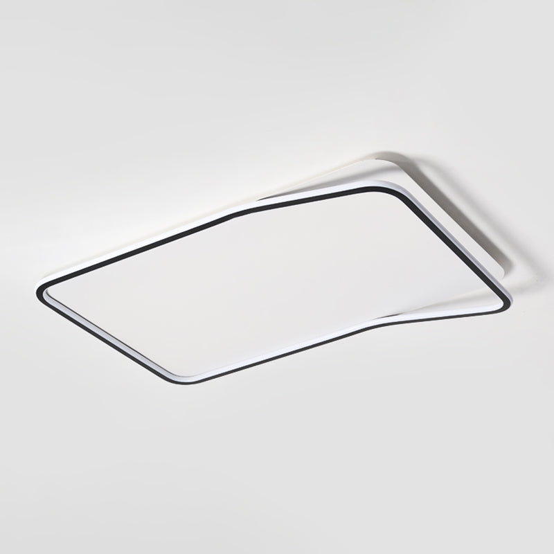 Geometrische Schwarz Bündig Montierte Deckenleuchte Moderne Stil Metall Led Bündig Deckenleuchten