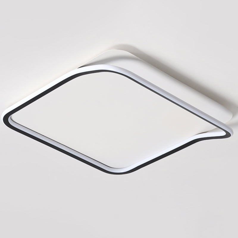 Geometrische Schwarz Bündig Montierte Deckenleuchte Moderne Stil Metall Led Bündig Deckenleuchten