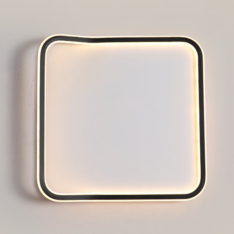 Geometrische Schwarz Bündig Montierte Deckenleuchte Moderne Stil Metall Led Bündig Deckenleuchten
