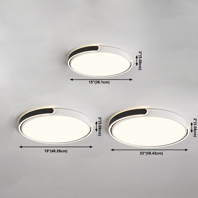 Moderne Stijl Metalen Led Flush Mount Plafond Lamp Fixtures Ronde 1-Light Led Flush Light