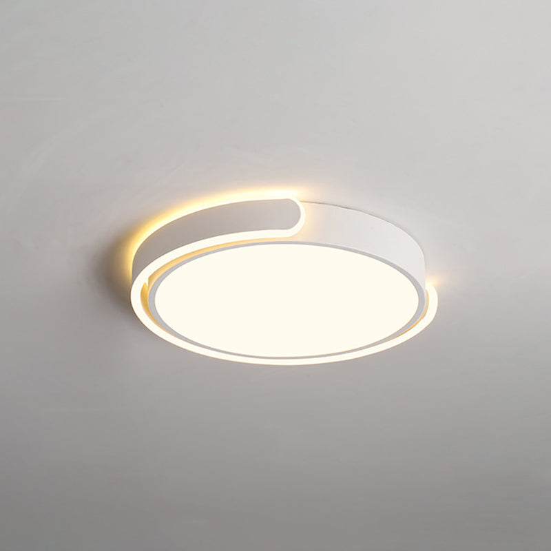 Moderne Stijl Metalen Led Flush Mount Plafond Lamp Fixtures Ronde 1-Light Led Flush Light