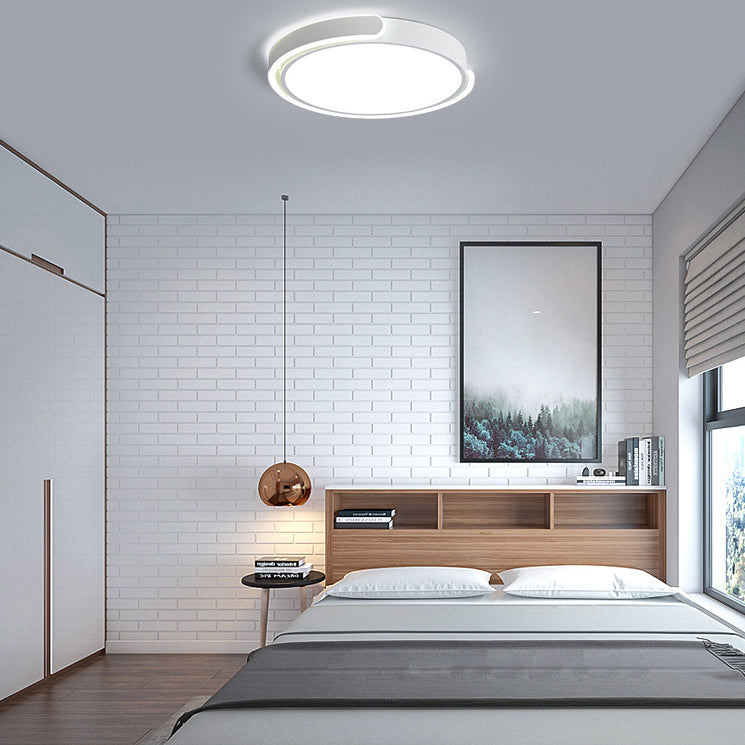 Moderne Stijl Metalen Led Flush Mount Plafond Lamp Fixtures Ronde 1-Light Led Flush Light