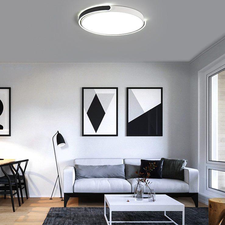 Moderne Stijl Metalen Led Flush Mount Plafond Lamp Fixtures Ronde 1-Light Led Flush Light