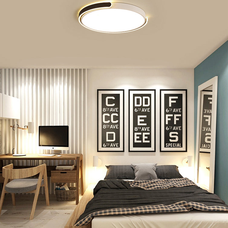 Moderne Stijl Metalen Led Flush Mount Plafond Lamp Fixtures Ronde 1-Light Led Flush Light