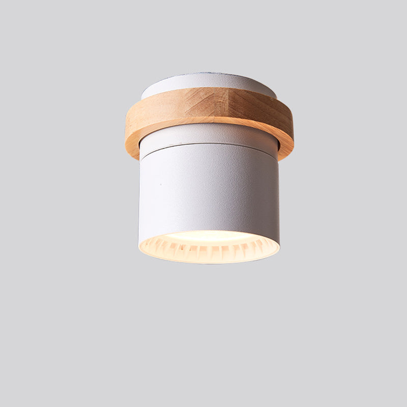 Metal Round Shaped Flush Mount Fixture Modern Style 1 Head Led Flush Light