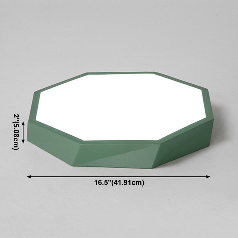 Hedendaagse Geometrische Flush Mount Light Metal 1 Light Led Flush Light