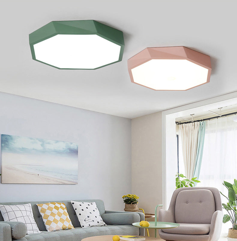 Hedendaagse Geometrische Flush Mount Light Metal 1 Light Led Flush Light