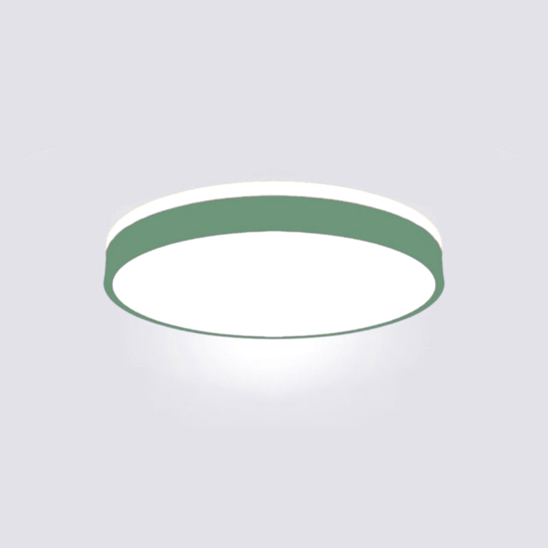 Metal Round Shaped Flush Mount Fixture Modern Style 1Head Led Flush Light