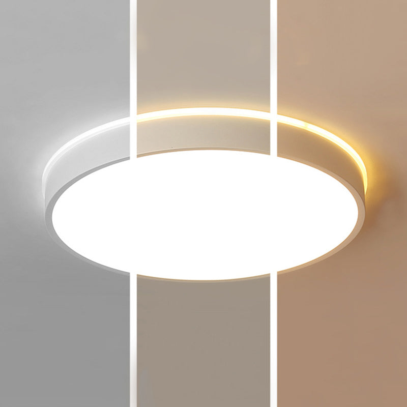 Metal Round Shaped Flush Mount Fixture Modern Style 1Head Led Flush Light