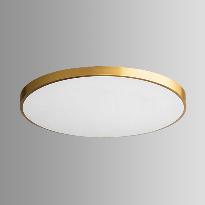 1-Light Round Shaped Flush Mount Light Modern Style Metal Led Flush Mount