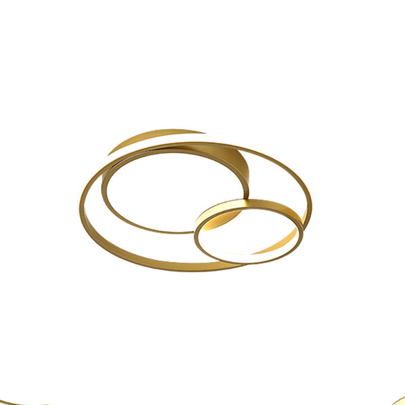 Hedendaagse Cirkels Inbouwverlichtingsarmatuur Metaal 3 Lichten Led Opbouwplafondverlichting