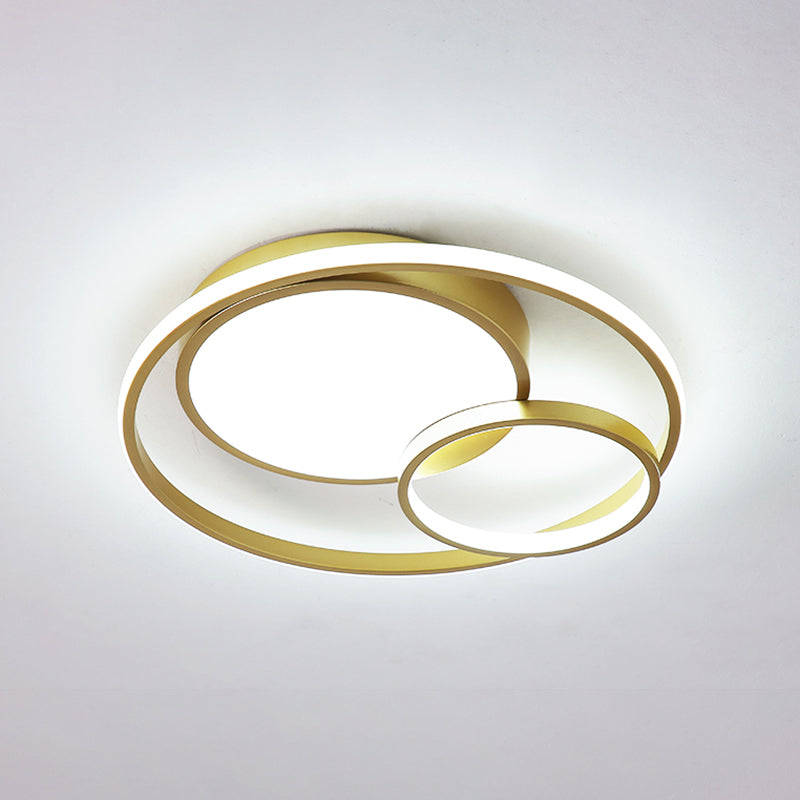 Hedendaagse Cirkels Inbouwverlichtingsarmatuur Metaal 3 Lichten Led Opbouwplafondverlichting