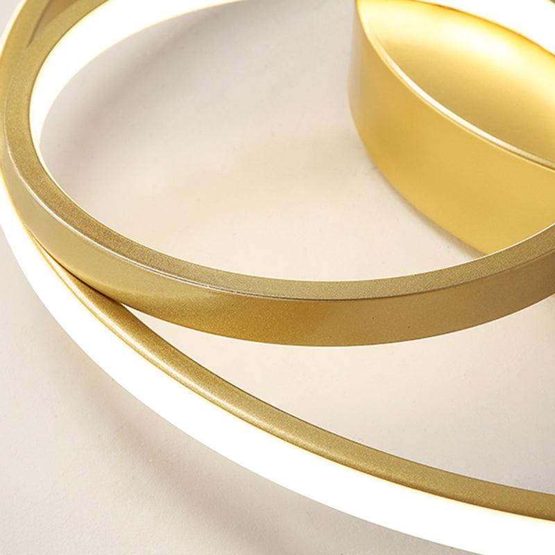 Hedendaagse Cirkels Inbouwverlichtingsarmatuur Metaal 3 Lichten Led Opbouwplafondverlichting