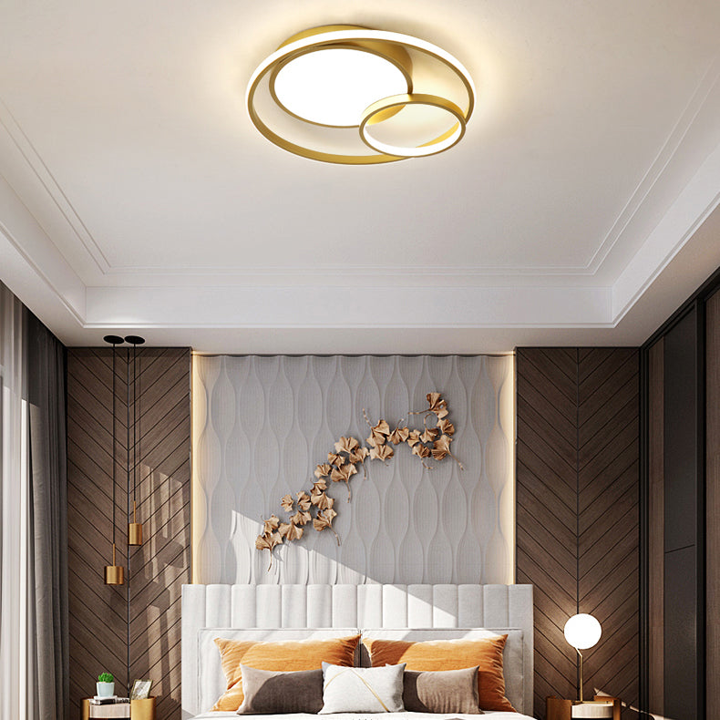 Hedendaagse Cirkels Inbouwverlichtingsarmatuur Metaal 3 Lichten Led Opbouwplafondverlichting