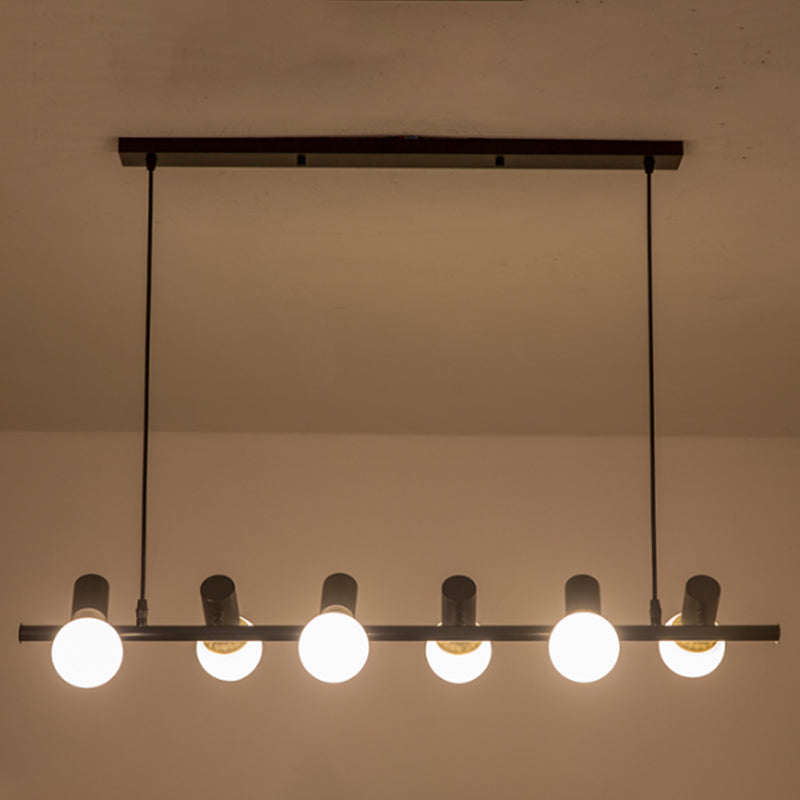 Modern Chandelier Bubble Island Lights Metal Island Ceiling Light in Black