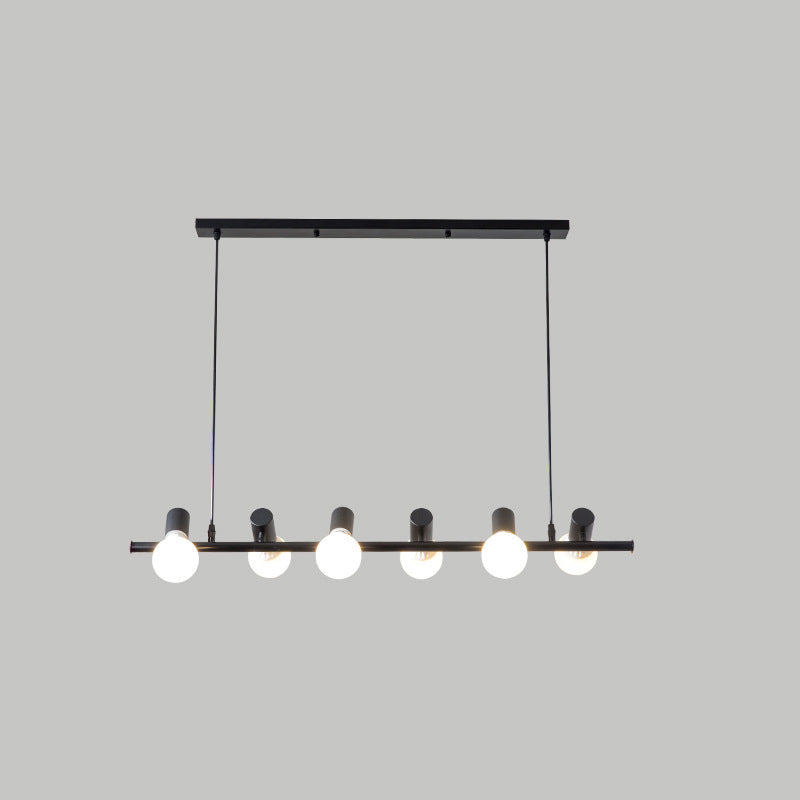 Modern Chandelier Bubble Island Lights Metal Island Ceiling Light in Black
