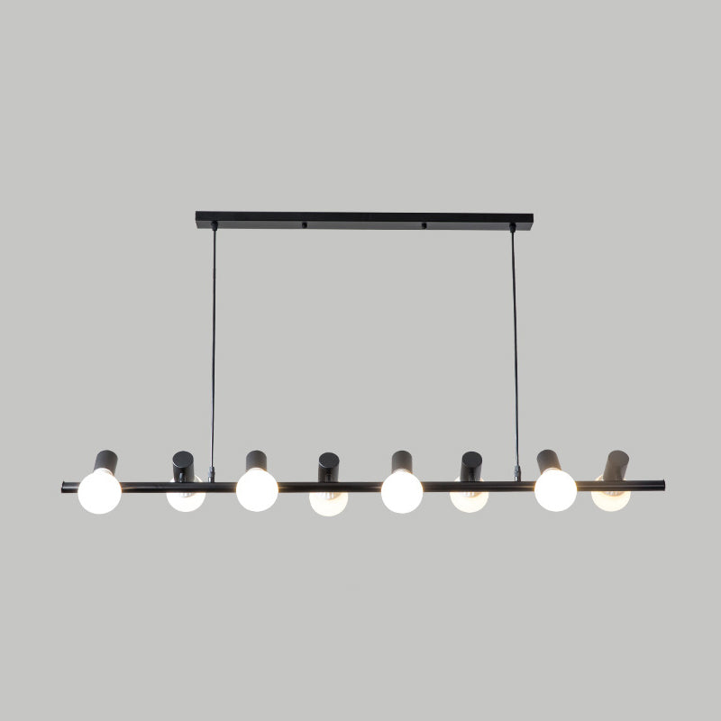 Modern Chandelier Bubble Island Lights Metal Island Ceiling Light in Black