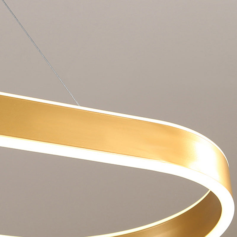 Modern Chandelier Linear Oval Island Lights 2 Light Metal Island Lighting Fixtures